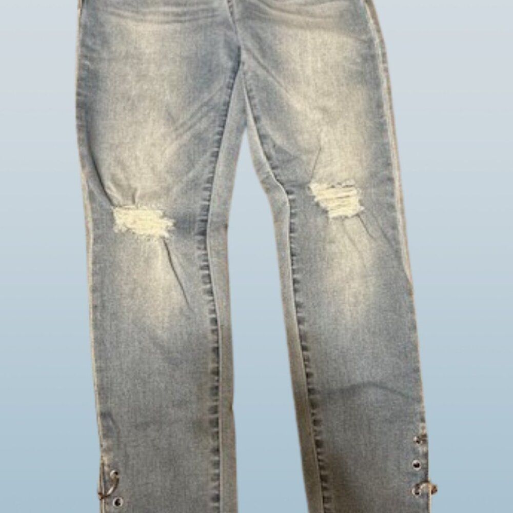 Side Ring Detail Skinny Jeans 4088 NWT Boutique - Picture 6 of 15